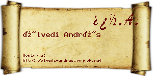 Ölvedi András névjegykártya