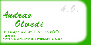 andras olvedi business card